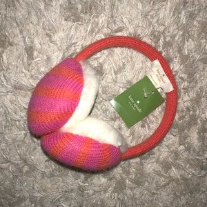 Kate Spade Orange/Pink Earmuffs Never Worn